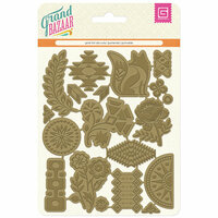 BasicGrey - Grand Bazaar Collection - Embossed Foil Die Cuts - Gold