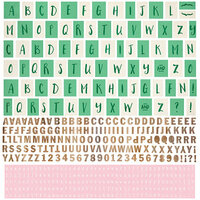 BasicGrey - Hillside Collection - 12 x 12 Cardstock Stickers - Alphabet