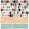 BasicGrey - Hipster Collection - 12 x 12 Alphabet Stickers
