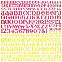 BasicGrey - Hello Luscious Collection - 12 x 12 Alphabet Stickers