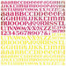 BasicGrey - Hello Luscious Collection - 12 x 12 Alphabet Stickers