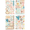 BasicGrey - Hopscotch Collection - Adhesive Chipboard - Shapes