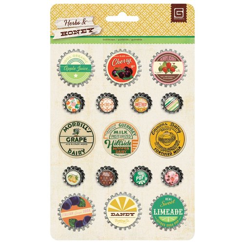 BasicGrey - Herbs and Honey Collection - Bottle Cap Stickers