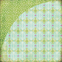 BasicGrey - Indie Bloom Collection - 12 x 12 Double Sided Paper - Turquoise