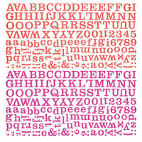 BasicGrey - Indie Bloom Collection - 12 x 12 Alphabet Stickers