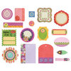 BasicGrey - Indie Bloom Collection - Die Cut Cardstock Pieces - Shapes
