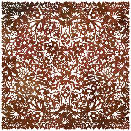 BasicGrey - Indian Summer Collection - Doilies - 12 x 12 Die Cut Paper - Brown, CLEARANCE