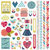 BasicGrey - J&#039;Adore Collection - 12 x 12 Cardstock Stickers - Elements