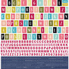 BasicGrey - J'Adore Collection - 12 x 12 Cardstock Stickers - Alphabet