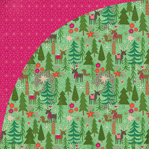 BasicGrey - Juniper Berry Collection - Christmas - 12 x 12 Double Sided Paper - Reindeer Games