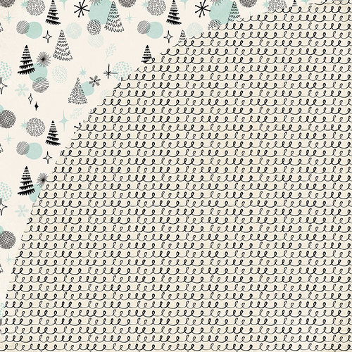 BasicGrey - Juniper Berry Collection - Christmas - 12 x 12 Double Sided Paper - Garland