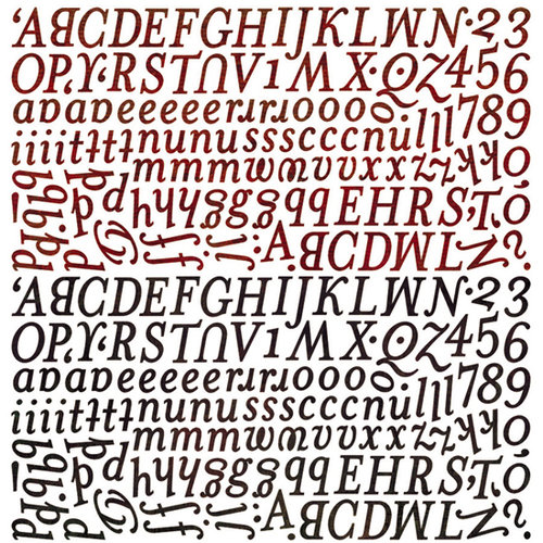 BasicGrey - Jovial Collection - 12 x 12 Alphabet Stickers