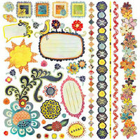 BasicGrey - June Bug Collection - 12 x 12 Element Stickers - Shapes