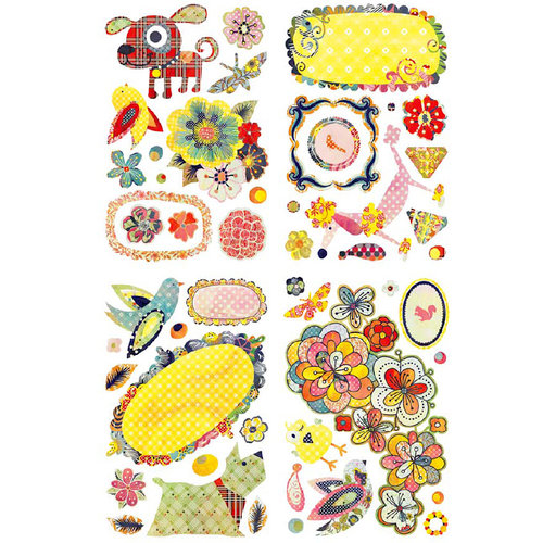 BasicGrey - June Bug Collection - Adhesive Chipboard - Shapes