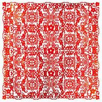 BasicGrey - June Bug Collection - Doilies - 12 x 12 Die Cut Paper - Tablecloth - Red
