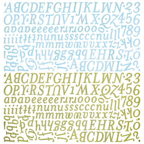 BasicGrey - Kioshi Collection - 12 x 12 Alphabet Stickers, CLEARANCE