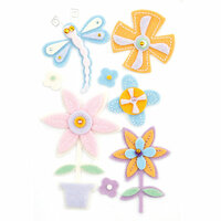 BasicGrey - Kioshi Collection - Woolies - 3 Dimensional Felt Stickers, CLEARANCE