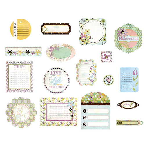 BasicGrey - Kioshi Collection - Die Cut Cardstock Pieces, CLEARANCE
