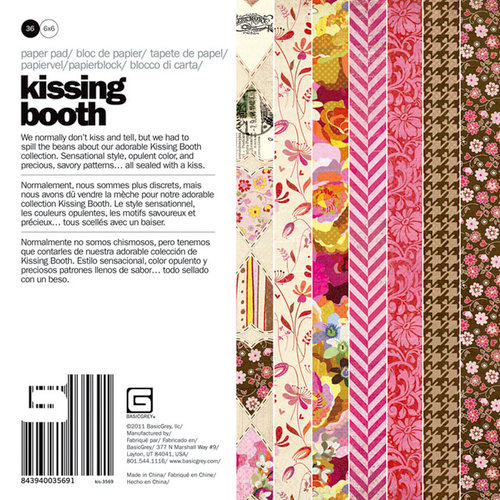 BasicGrey - Kissing Booth Collection - 6 x 6 Paper Pad