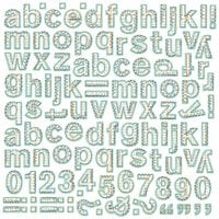 BasicGrey - Knee Highs and Bow Ties Collection - 12 x 12 Alphabet Stickers - Bow Ties