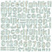 BasicGrey - Knee Highs and Bow Ties Collection - 12 x 12 Alphabet Stickers - Bow Ties