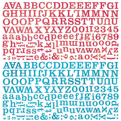 BasicGrey - Lauderdale Collection - 12 x 12 Alphabet Stickers