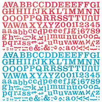 BasicGrey - Lauderdale Collection - 12 x 12 Alphabet Stickers