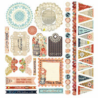 BasicGrey - Lucille Collection - 12 x 12 Element Stickers - Shapes