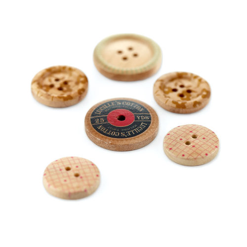 BasicGrey - Lucille Collection - Wooden Buttons