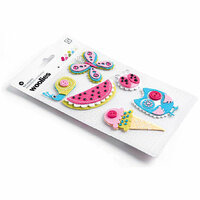 BasicGrey - Lemonade Collection - Woolies - 3 Dimensional Felt Stickers, CLEARANCE