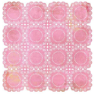 BasicGrey - Lemonade Collection - Doilies - 12 x 12 Die Cut Paper - Pink, CLEARANCE