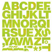 BasicGrey - Lime Rickey Collection - Monogram Stickers - Thickset, CLEARANCE