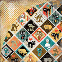 BasicGrey - Max and Whiskers Collection - 12 x 12 Double Sided Paper - Sasha, CLEARANCE