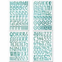 BasicGrey - Max and Whiskers Collection - Adhesive Chipboard - Alphabet