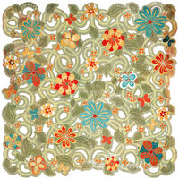BasicGrey - Max and Whiskers Collection - Doilies - 12 x 12 Die Cut Paper - Daisy Maze, CLEARANCE