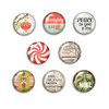 BasicGrey - Aspen Frost Collection - Christmas - Flair - 8 Adhesive Badges