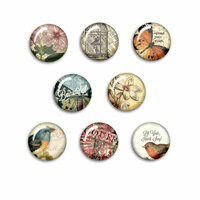 BasicGrey - Serenade Collection - Flair - 8 Adhesive Badges