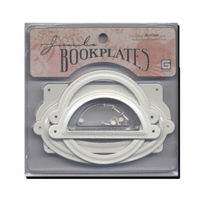 BasicGrey Jumbo Book Plates - Round - White, CLEARANCE