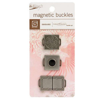 BasicGrey - Magnetic Buckles - Square, CLEARANCE