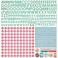 BasicGrey - Mint Julep Collection - 12 x 12 Alphabet Stickers