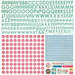 BasicGrey - Mint Julep Collection - 12 x 12 Alphabet Stickers