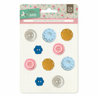 BasicGrey - Mint Julep Collection - Vintage Buttons