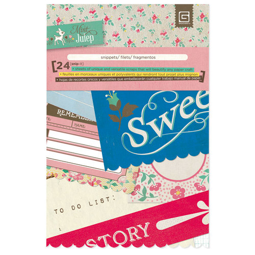 BasicGrey - Mint Julep Collection - Journaling Cards - Snippets