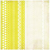 BasicGrey - Nook and Pantry Collection - Doilies - 12 x 12 Die Cut Paper - Yellow and Cream, CLEARANCE
