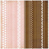 BasicGrey - Nook and Pantry Collection - Doilies - 12 x 12 Die Cut Paper - Pink and Brown, CLEARANCE