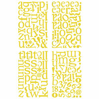 BasicGrey - Nook and Pantry Collection - Adhesive Chipboard - Alphabet, CLEARANCE
