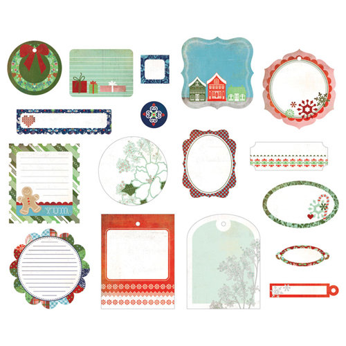 BasicGrey - Nordic Holiday Collection - Christmas - Die Cut Cardstock Pieces - Shapes