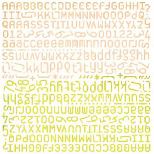 BasicGrey - Offbeat Collection - 12x12 Alphabet Stickers, CLEARANCE