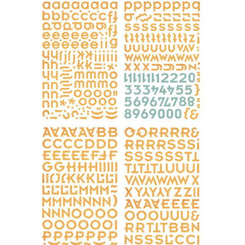 BasicGrey - Offbeat Collection - Adhesive Chipboard - Alphabet, CLEARANCE
