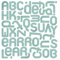 BasicGrey - Offbeat Collection - Mini Monogram Stickers - Elbow, CLEARANCE